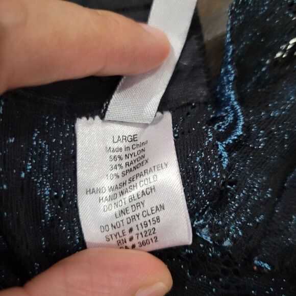 Rampage Lace Deep V Bralette (Size Large) - Picture 5 of 7